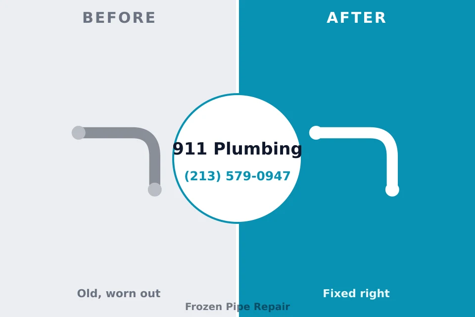 Before and after: plumbing repair Crimora, VA